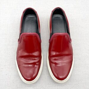 Woman By Common Project Size‎ 37 7 Red Patent Leather Slip On Low Sneaker Casual